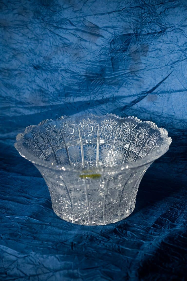 Geschliffene Kristallschale 15 cm