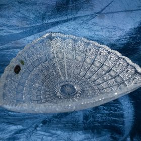 Geschliffene Kristallschale 35 cm