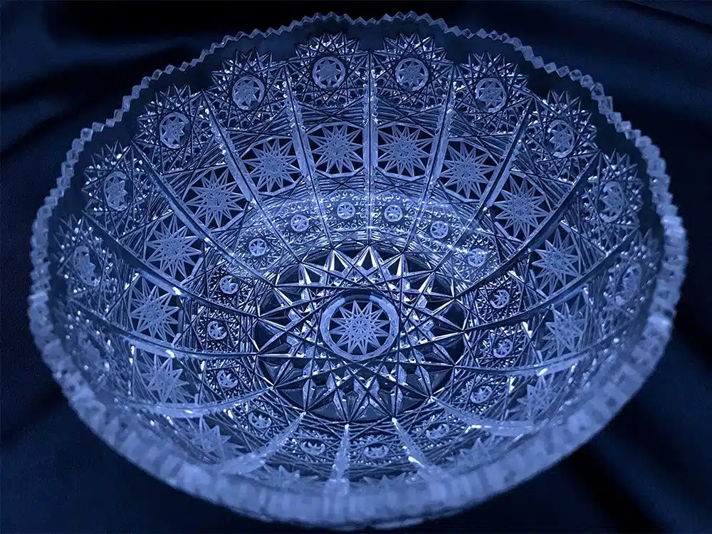 Geschliffene Kristallschale 14 cm