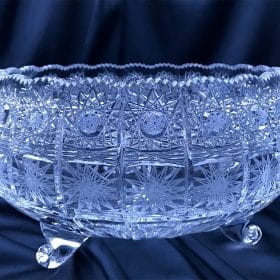Geschliffene Kristallschale 26 cm
