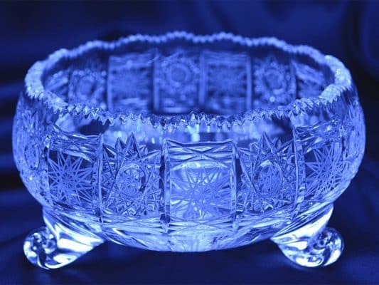 Geschliffene Kristallschale 15 cm