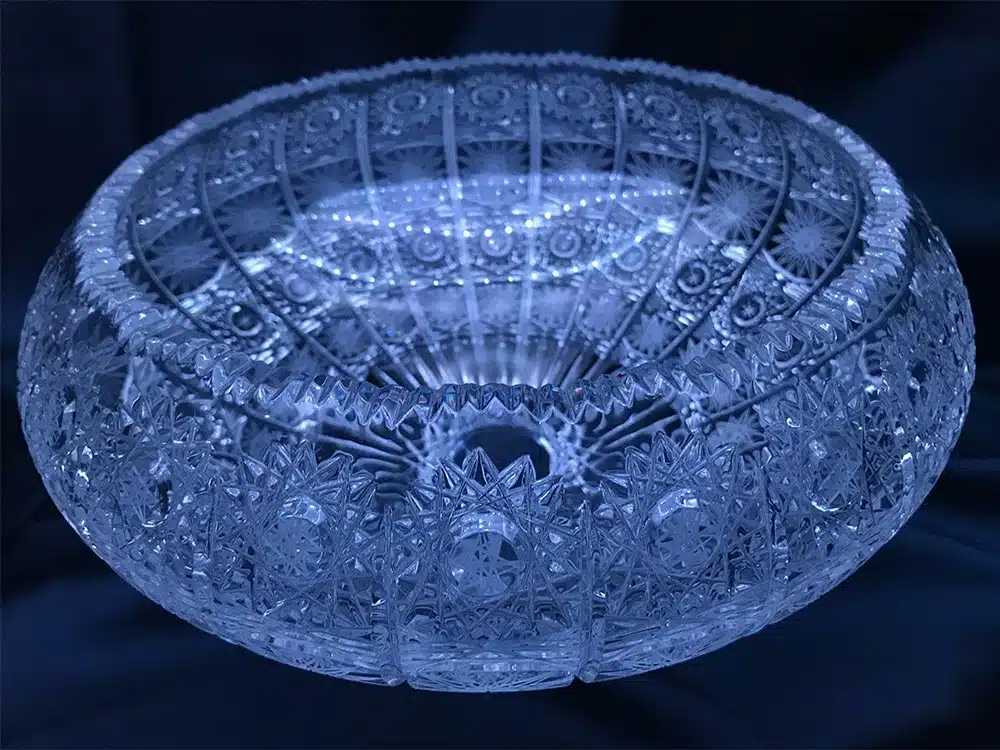 Geschliffene Kristallschale 25 cm