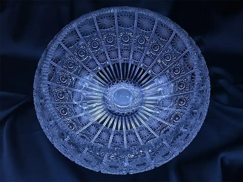 Geschliffene Kristallschale 25 cm
