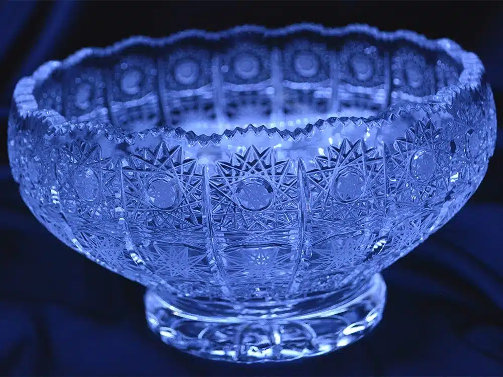 Geschliffene Kristallschale 20 cm