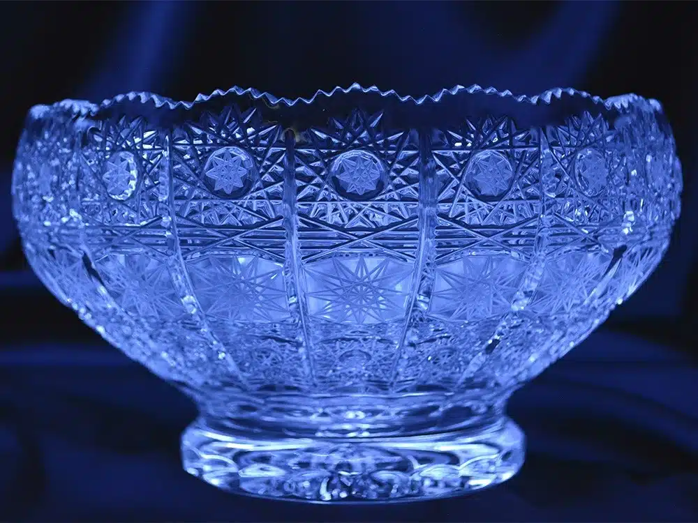 Geschliffene Kristallschale 20 cm