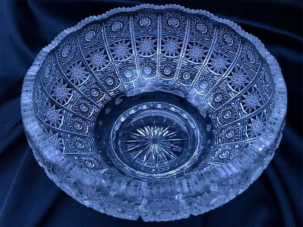 Geschliffene Kristallschale 20 cm