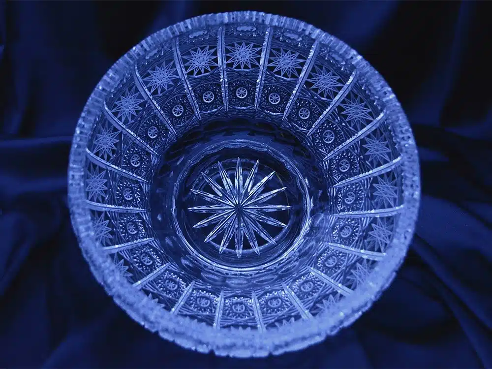 Geschliffene Kristallschale 20 cm