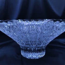 Geschliffene Kristallschale 33 cm