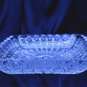 Geschliffene Kristallschale 28 cm