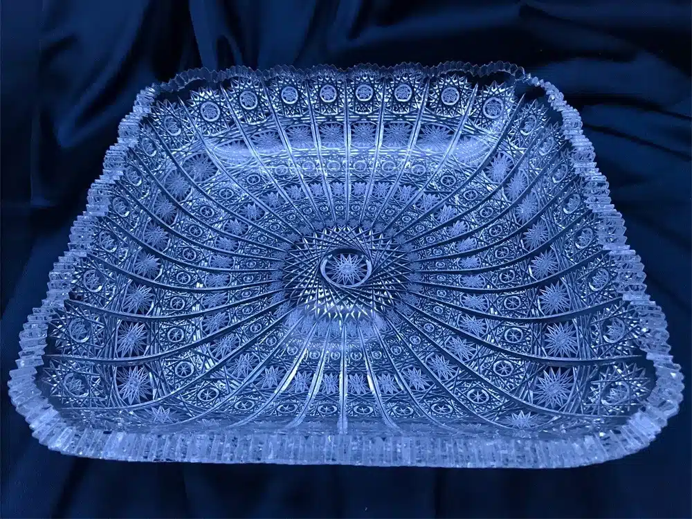 Krištálová brúsená miska 28 cm
