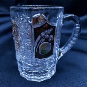 Kristallgeschliffene Becher 75 ml, handbemalt, 6-teilig