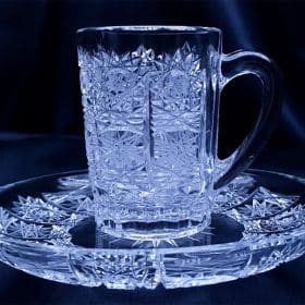 Kristallgeschliffene Kaffeetassen 75 ml, 6er-Set