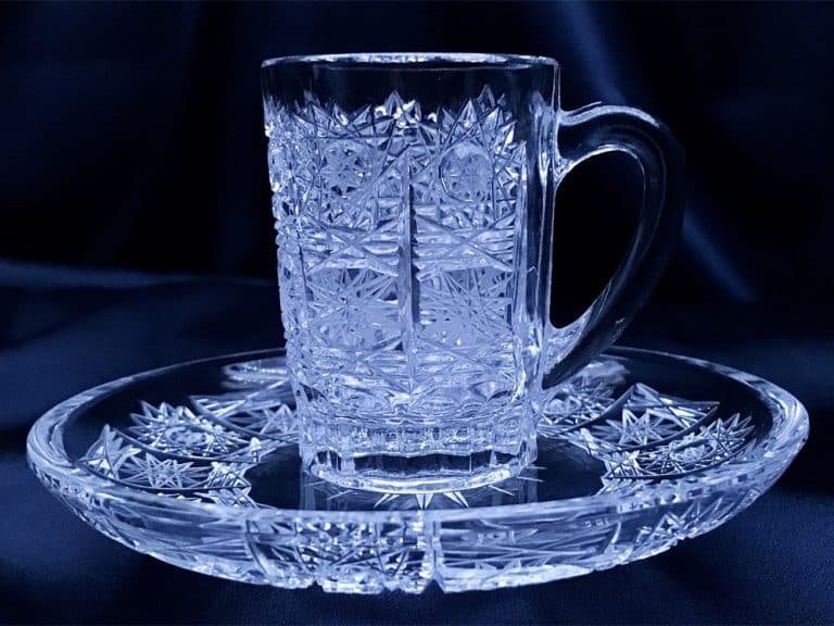 Kristallgeschliffene Kaffeetassen 75 ml, 6er-Set