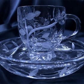 Kristallgeschliffene Tassen für Kaffee oder Tee 150 ml, 6er-Set