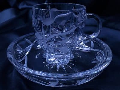 Krištálová brúsená šálka na kávu alebo čaj 150 ml
