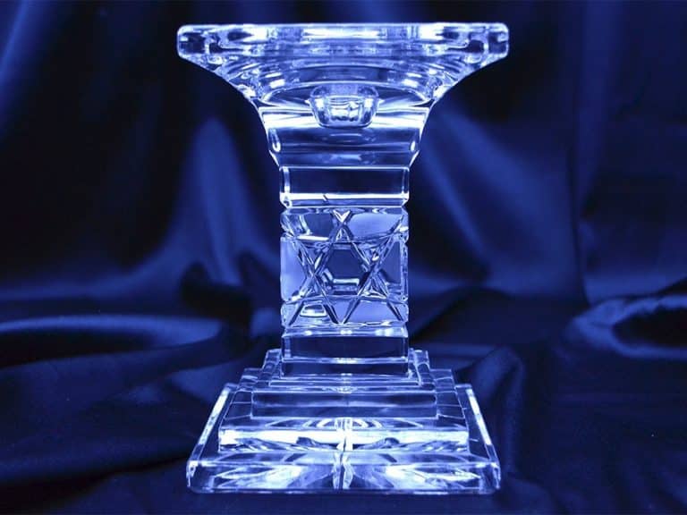 Kerzenhalter aus geschliffenem Kristall, 13,5 cm