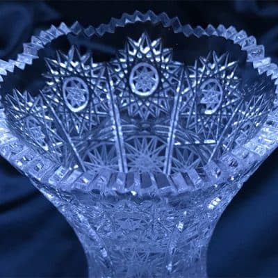 Krištáľová brúsená váza 15 cm