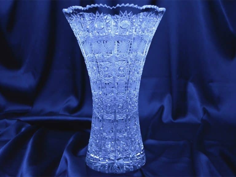 Geschliffene Kristallvase 25 cm