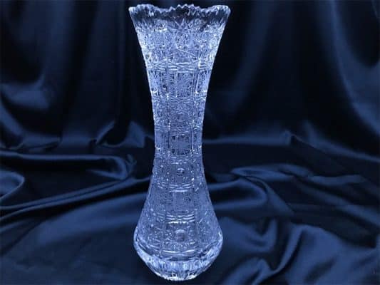 Geschliffene Kristallvase 25 cm