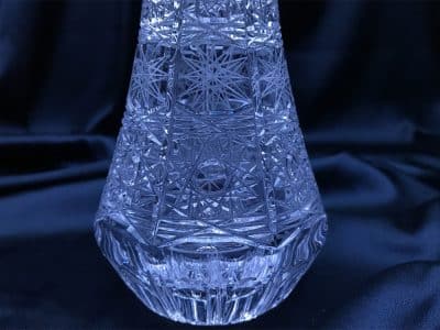 Krištáľová brúsená váza 25 cm