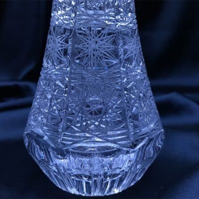 Krištáľová brúsená váza 25 cm