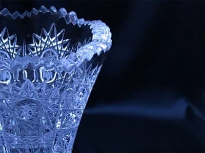 Krištáľová brúsená váza 25 cm
