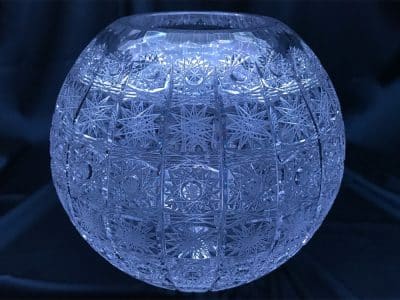 Krištáľová brúsená váza 22 cm