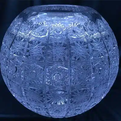 Krištáľová brúsená váza 22 cm