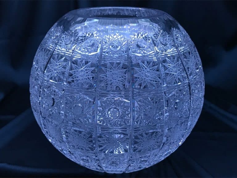 Geschliffene Kristallvase 22 cm