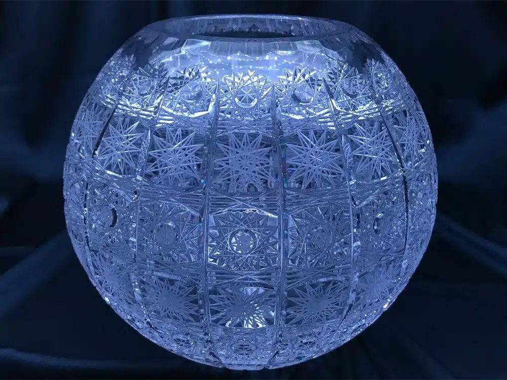 Geschliffene Kristallvase 22 cm
