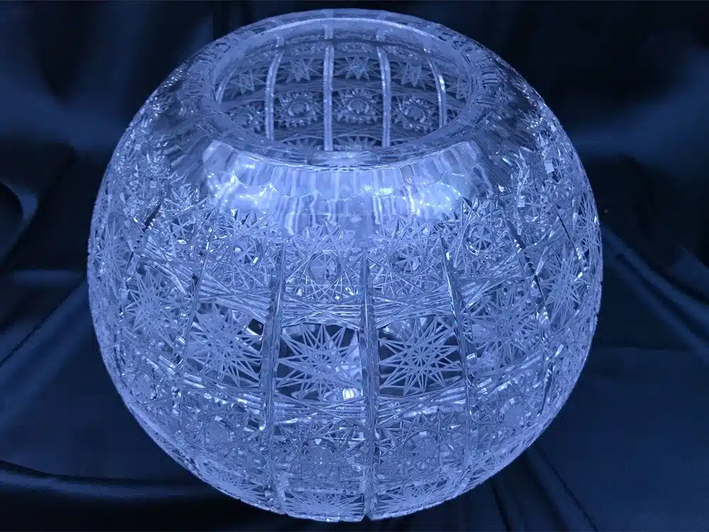 Geschliffene Kristallvase 22 cm