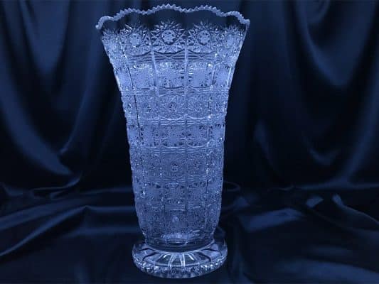 Geschliffene Kristallvase 30 cm