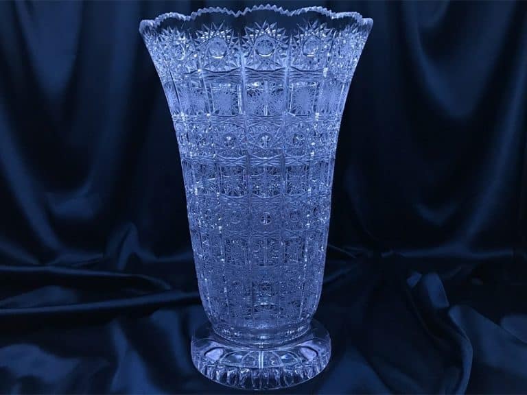 Geschliffene Kristallvase 35 cm