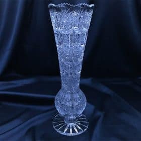 Geschliffene Kristallvase 27 cm