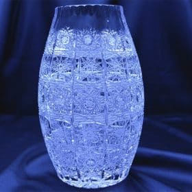 Geschliffene Kristallvase 22 cm