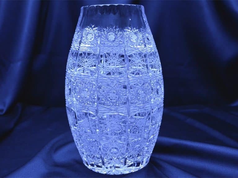 Geschliffene Kristallvase 22 cm