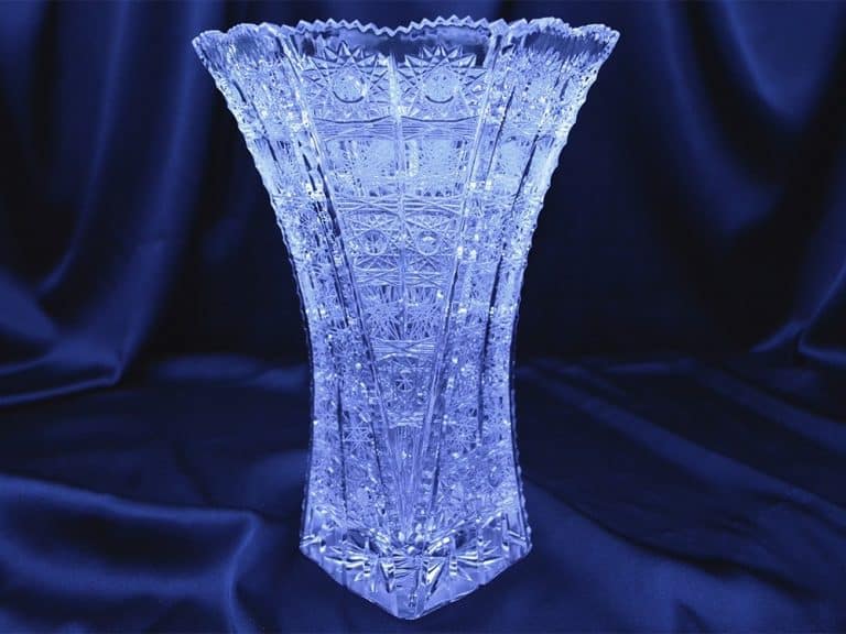 Geschliffene Kristallvase 27 cm