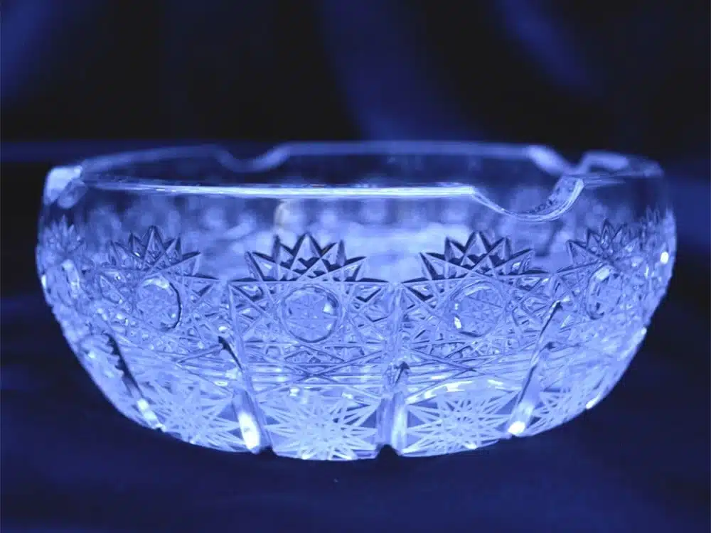 Krištálový brúsený popolník 14 cm