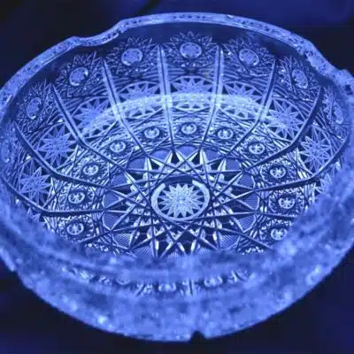 Krištálový brúsený popolník 14 cm