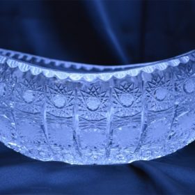 Geschliffene Kristallschale 20 cm