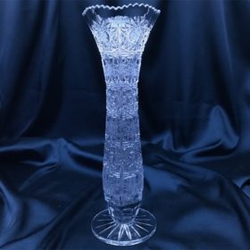 Geschliffene Kristallvase 30 cm