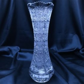 Geschliffene Kristallvase 23 cm
