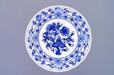 Cibulák – Misa kompótová na nohe 24 cm – originál cibuľový porcelán 1. akosť