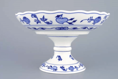 Cibulák – Misa kompótová 24 cm na nohe – originálny cibuľový porcelán 1. akosť