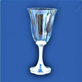 Zwiebel - Kristallglas mit Porzellanstiel - Original Zwiebelporzellan 1. Wahl