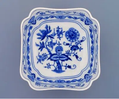 Zwiebelmusterschale - 4-seitige Salatschüssel 18 cm hoch - Original Zwiebelmuster, 1. Wahl