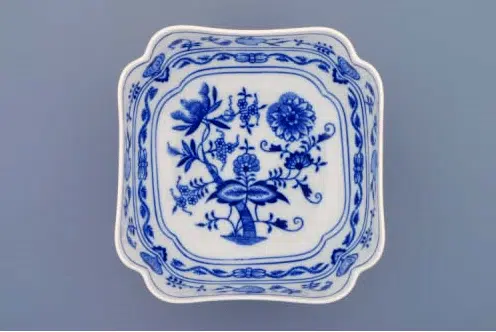 Zwiebelmusterschale - 4-seitige Salatschüssel 18 cm hoch - Original Zwiebelmuster, 1. Wahl