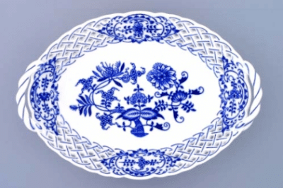 Zwiebelmuster - Durchbrochener Korb 24 cm - Original Zwiebelmuster 1. Wahl