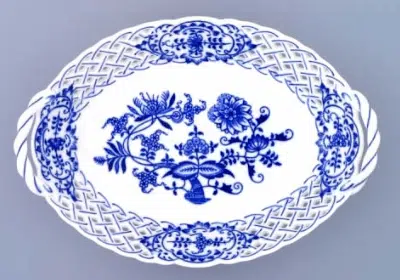 Zwiebelmuster - Durchbrochener Korb 24 cm - Original Zwiebelmuster 1. Wahl