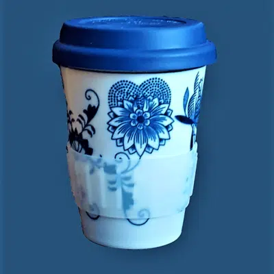 Zwiebelmuster - TO GO Kaffeetasse - Original Zwiebelmuster 1. Wahl